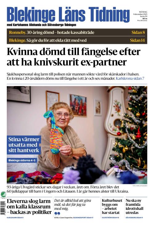 Blekinge Läns Tidning 8.12.2025