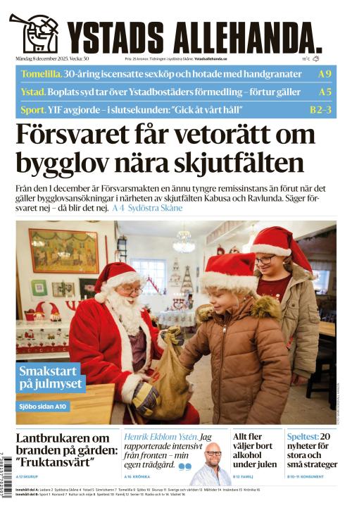 Ystads Allehanda 8.12.2025