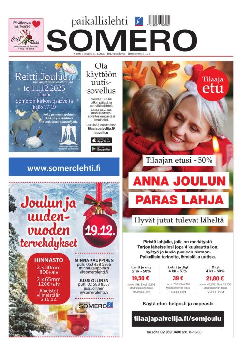 Paikallislehti Somero 9.12.2025