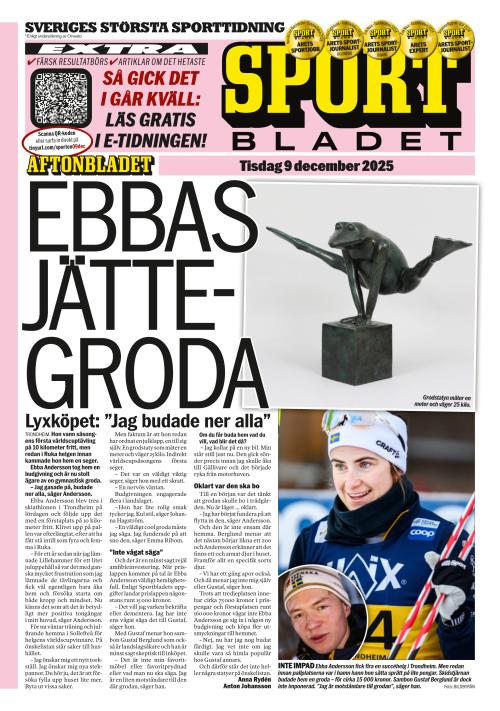 Aftonbladet Sportbladet 9.12.2025