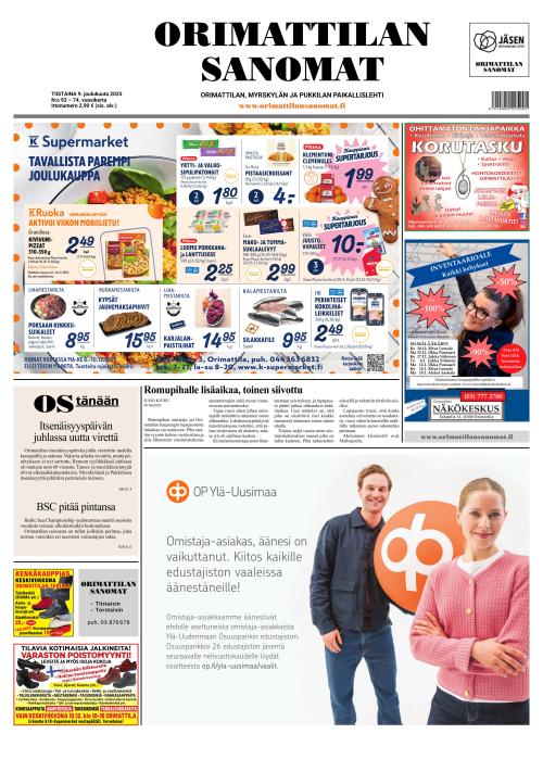 Orimattilan Sanomat 9.12.2025