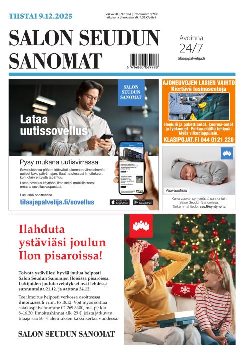 Salon Seudun Sanomat 9.12.2025