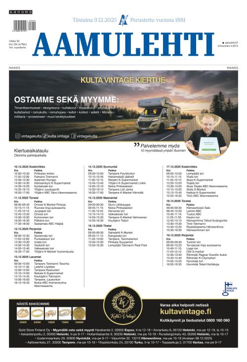 Aamulehti 9.12.2025