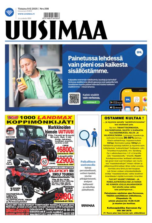 Uusimaa 9.12.2025