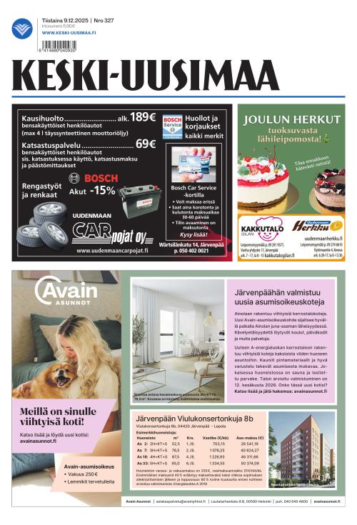 Keski-Uusimaa 9.12.2025