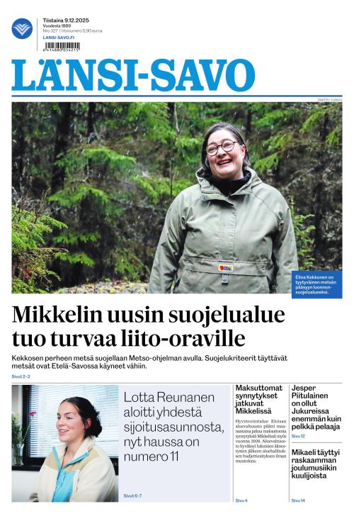 Länsi-Savo 9.12.2025