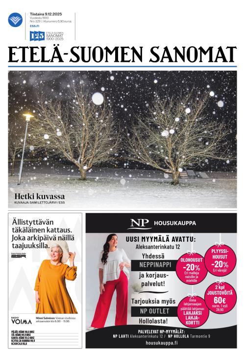 Etelä-Suomen Sanomat 9.12.2025