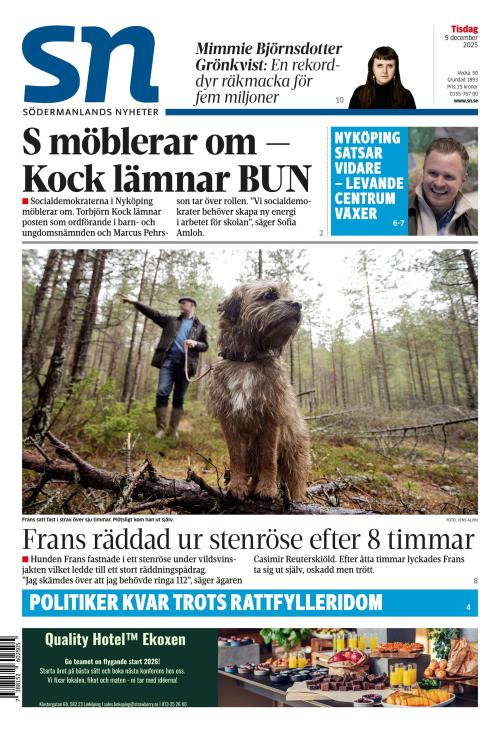 Södermanlands Nyheter 9.12.2025
