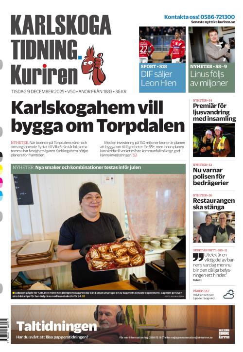 Karlskoga Tidning-Kuriren 9.12.2025