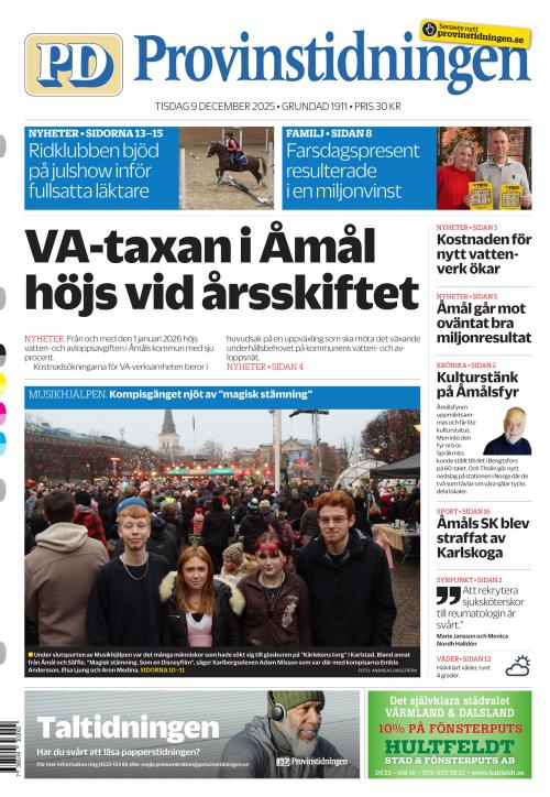 Provinstidningen Dalsland 9.12.2025