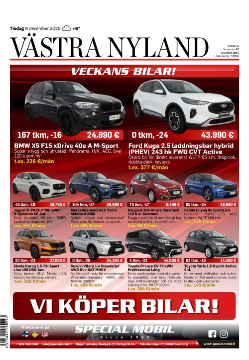 Västra Nyland 9.12.2025