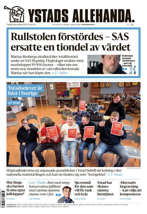 Ystads Allehanda 9.12.2025