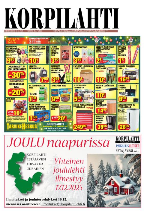 Korpilahti-lehti 10.12.2025