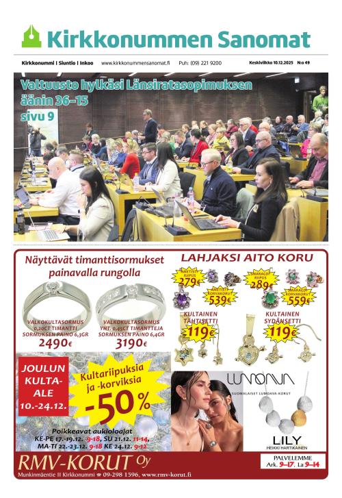 Kirkkonummen Sanomat 10.12.2025