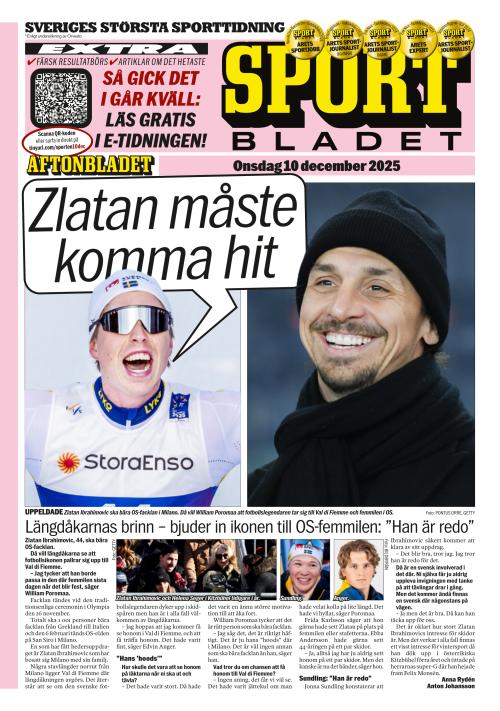 Aftonbladet Sportbladet 10.12.2025