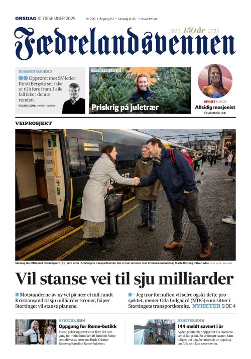 Fædrelandsvennen (NO) 10.12.2025