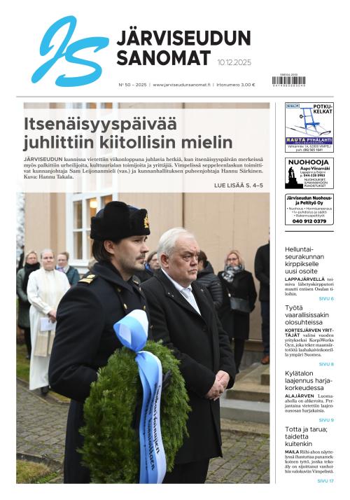 Järviseudun Sanomat 10.12.2025