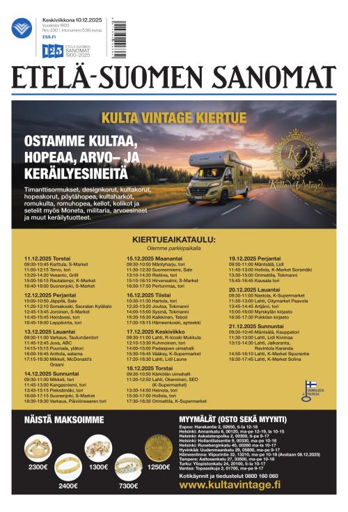 Etelä-Suomen Sanomat 10.12.2025