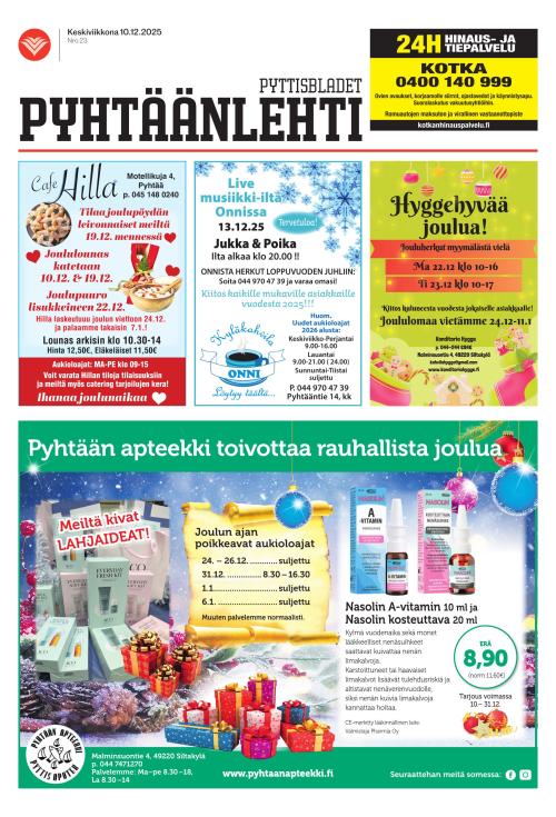 Pyhtäänlehti 10.12.2025