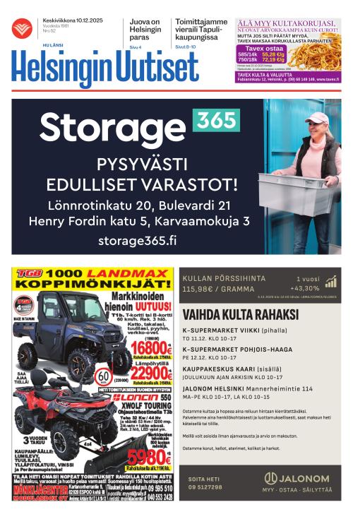 Helsingin Uutiset (Länsi) & Munkin Seutu 10.12.2025