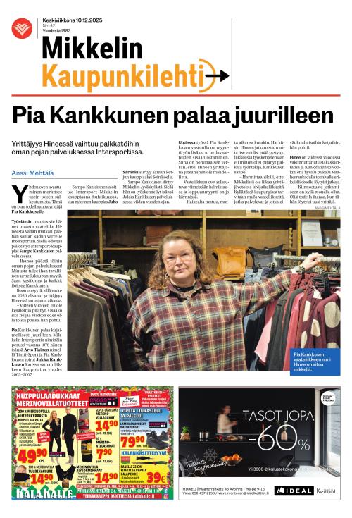 Mikkelin kaupunkilehti 10.12.2025