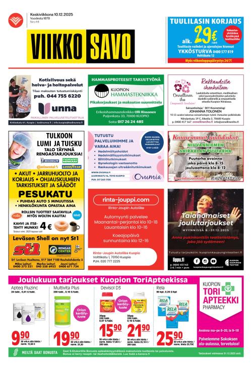 Viikkosavo 10.12.2025