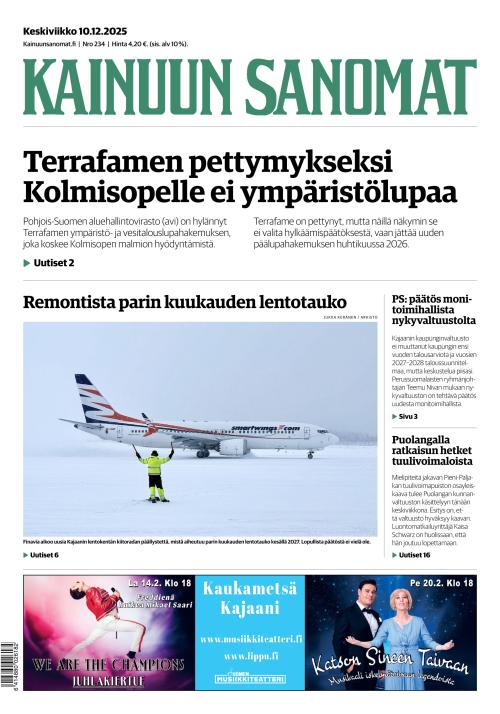 Kainuun Sanomat 10.12.2025