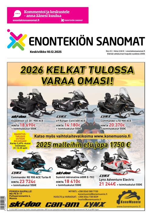 Enontekiön Sanomat 10.12.2025