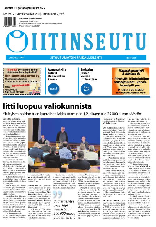 Iitinseutu 11.12.2025
