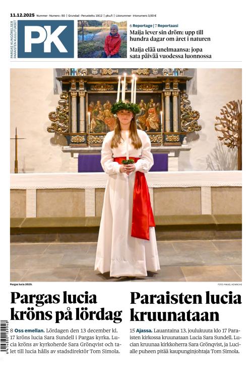 Paraisten kuulutukset 11.12.2025