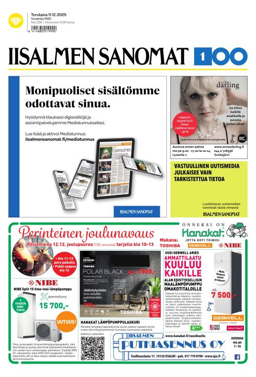 Iisalmen Sanomat 11.12.2025