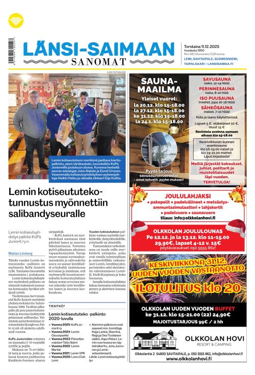 Länsi-Saimaan Sanomat 11.12.2025
