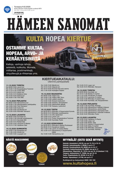 Hämeen Sanomat 11.12.2025