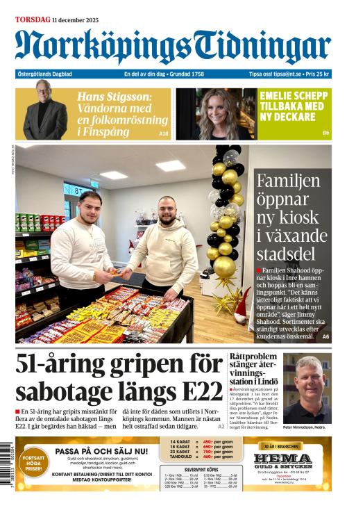 Norrköpings Tidningar 11.12.2025