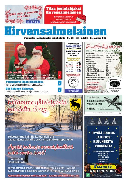 Hirvensalmelainen 12.12.2025