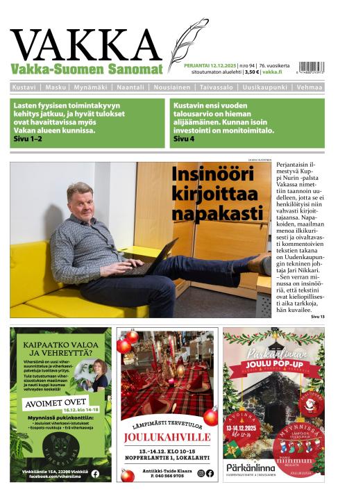 Vakka-Suomen Sanomat 12.12.2025