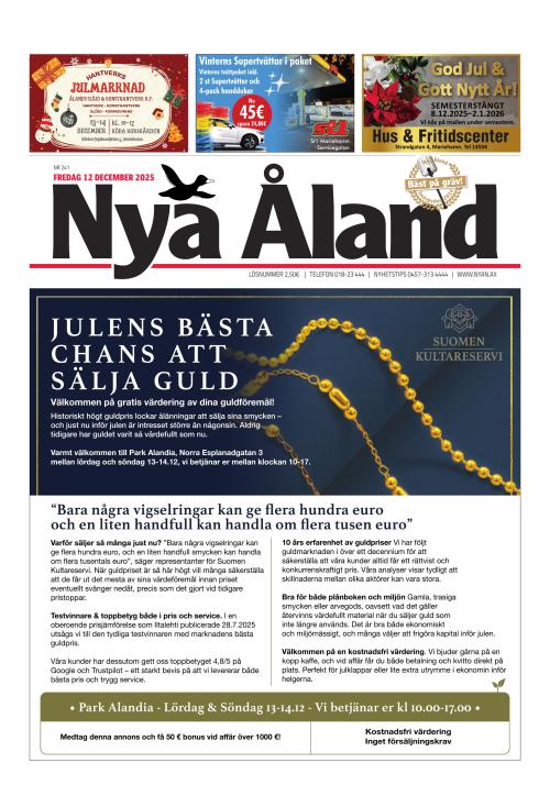 Nya Åland 12.12.2025