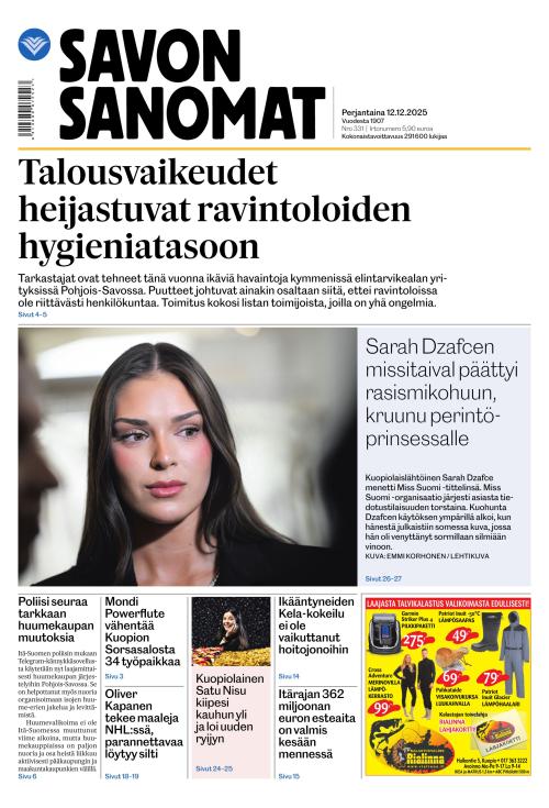Savon Sanomat 12.12.2025
