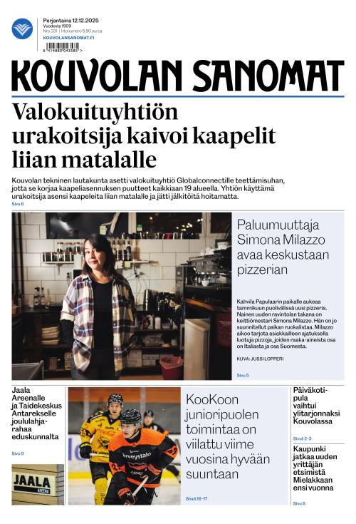Kouvolan Sanomat 12.12.2025