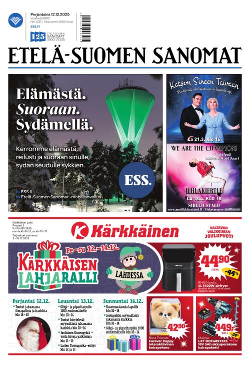 Etelä-Suomen Sanomat 12.12.2025