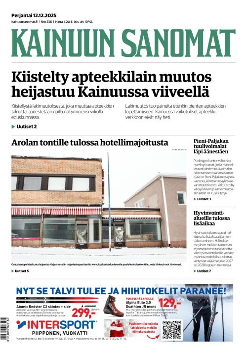 Kainuun Sanomat 12.12.2025