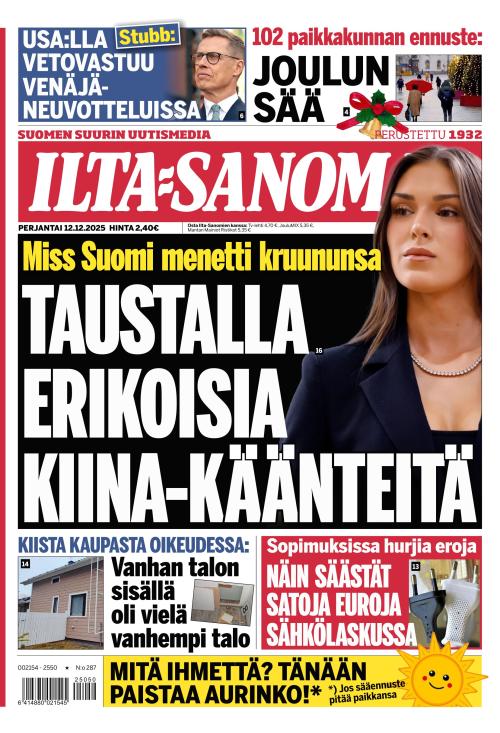 Ilta-Sanomat 12.12.2025
