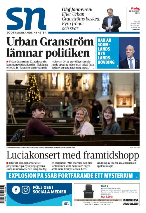 Södermanlands Nyheter 12.12.2025
