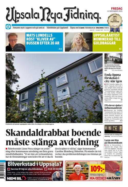 Upsala Nya Tidning 12.12.2025