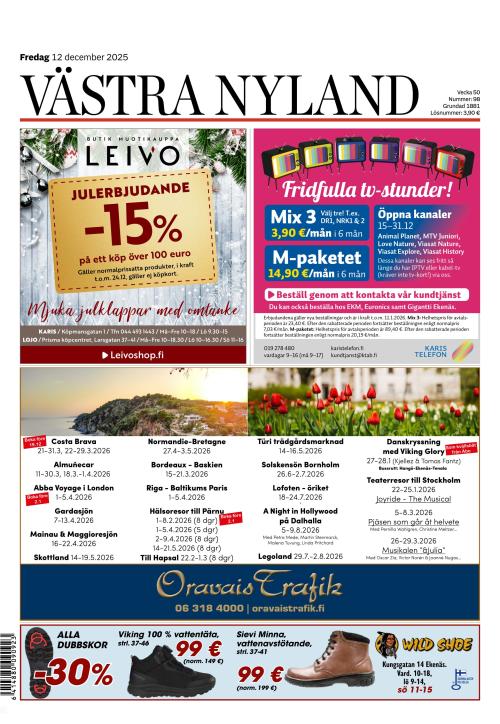 Västra Nyland 12.12.2025
