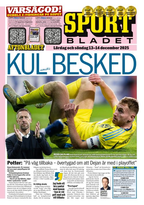 Aftonbladet Sportbladet 13.12.2025