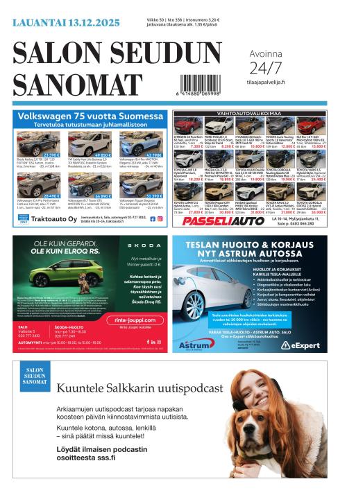 Salon Seudun Sanomat 13.12.2025