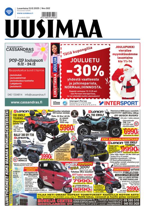 Uusimaa 13.12.2025