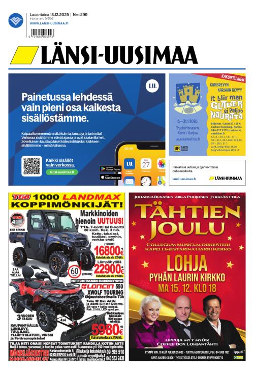 Länsi-Uusimaa 13.12.2025