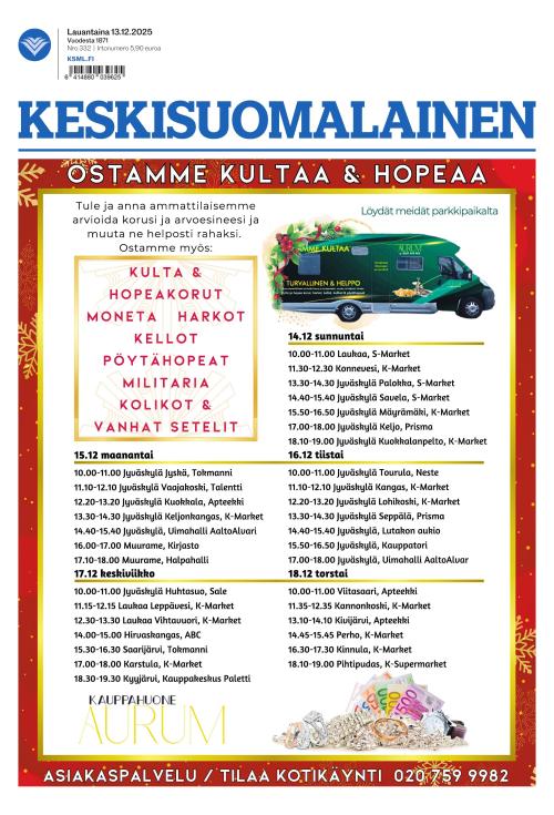 Keskisuomalainen 13.12.2025